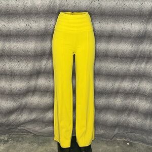 Sunny Yellow Wide Leg Women's Pants